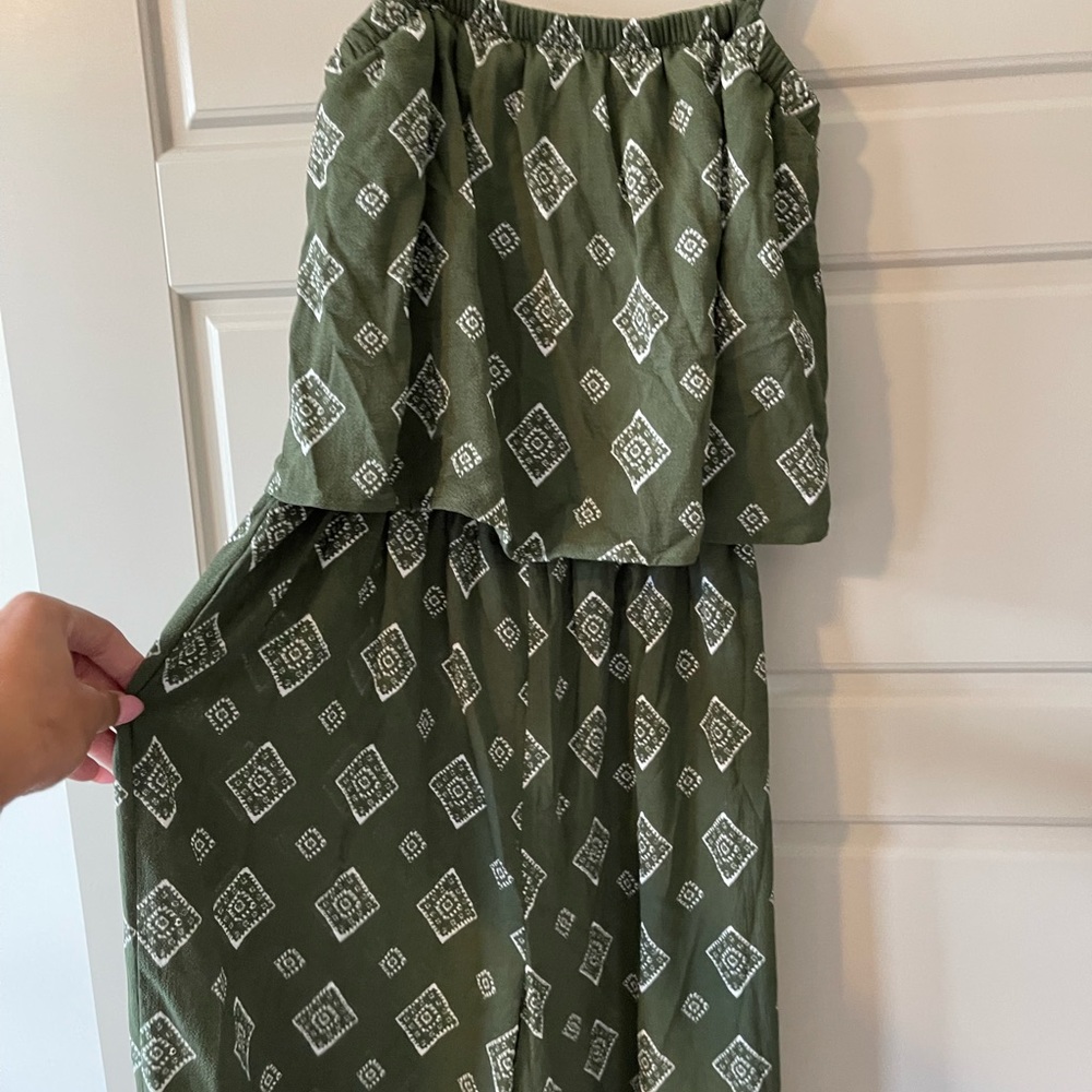 Small tribal green jumpsuit